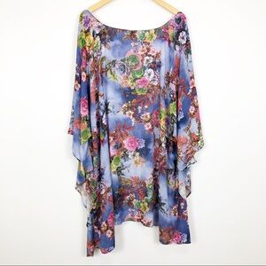 Umgee Blue Floral Kimono Size M/L